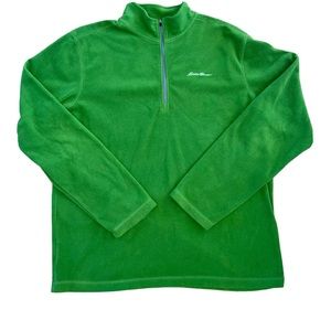 Eddie Bauer Men's 1/4 Zip Fleece Pullover Sweater  Size Large Tall
